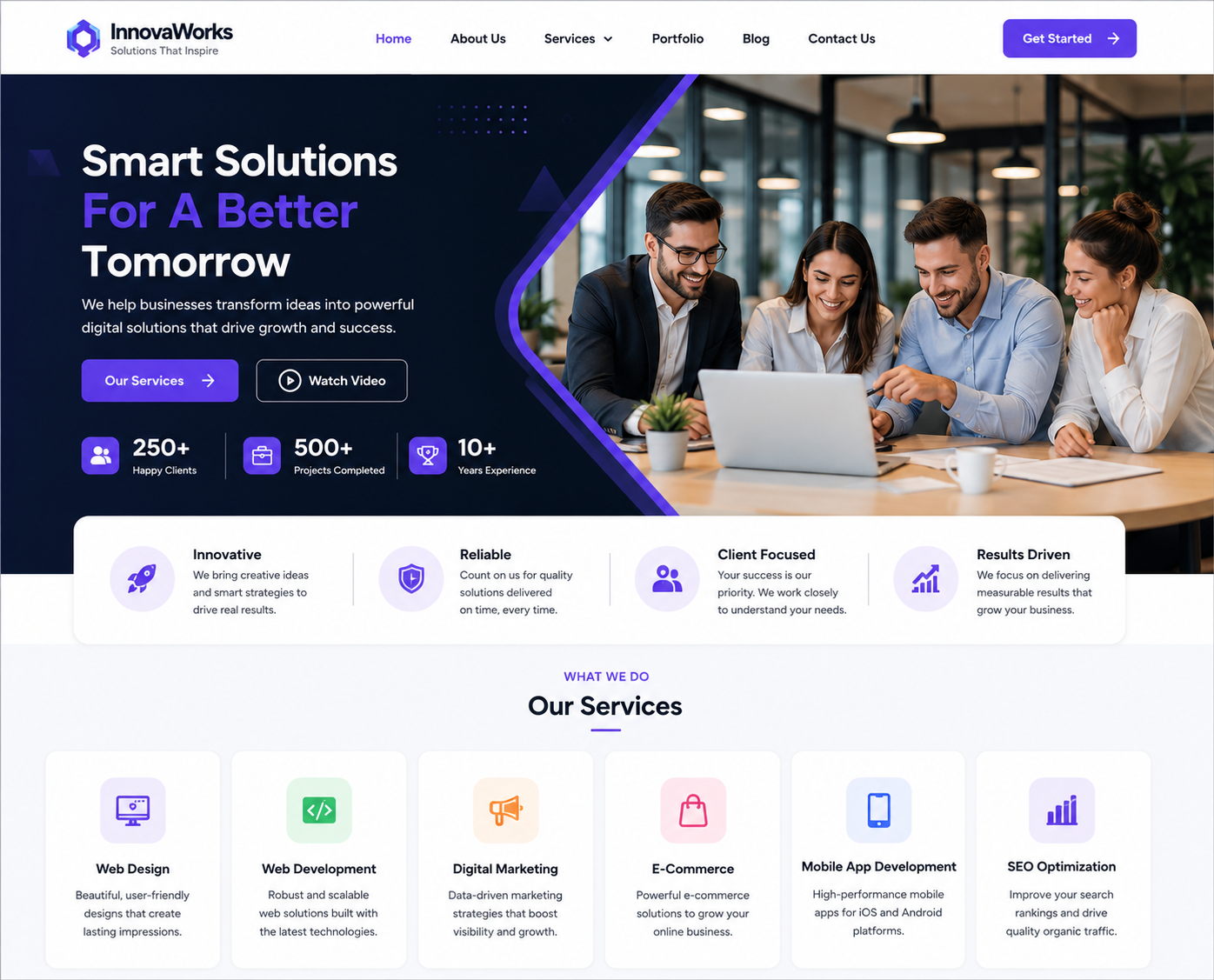 Business website design and development