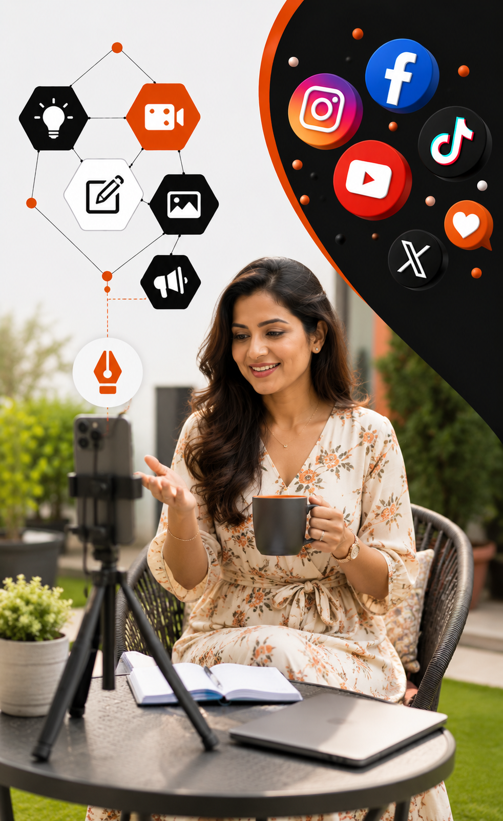 Creative social media content production