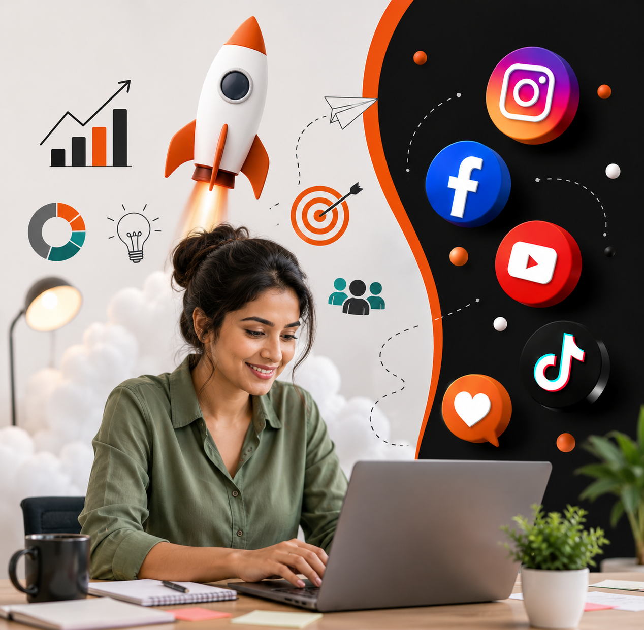 Social media marketing services for startups